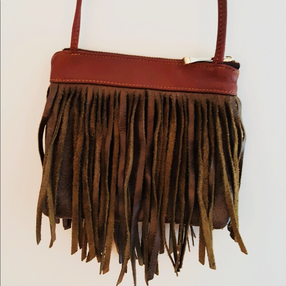 🌀fringe leather crossbody boho festival bag